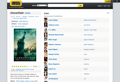 IMDb with with less clutter IMDb with with less clutter