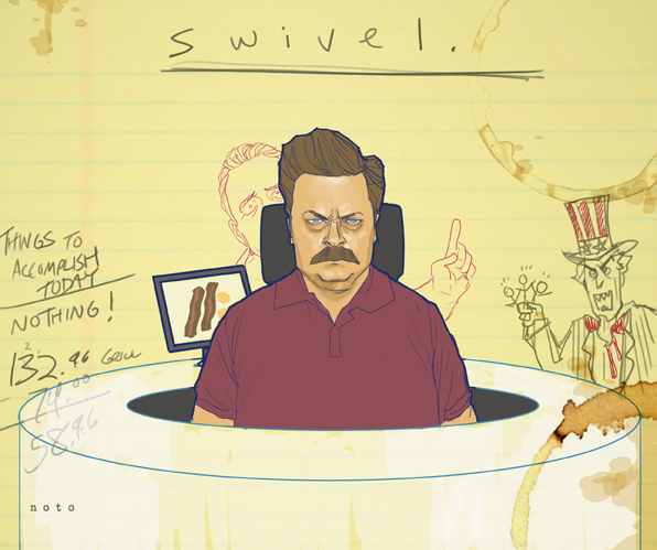Ron Swanson by Phil Noto