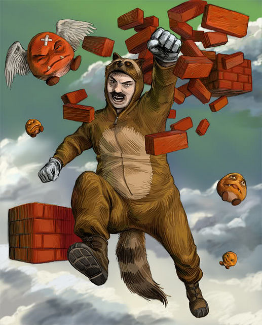 realistic mario in tanooki suit realistic mario in tanooki suit
