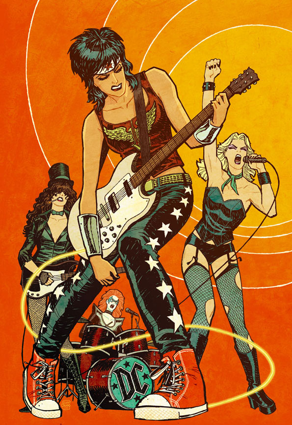 Wonder Woman, Black Canary, Zatanna and Batgirl as The Runaways by Cliff Chiang