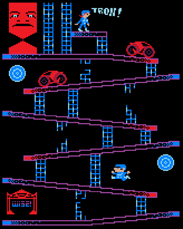 donkey kong and tron mashup art