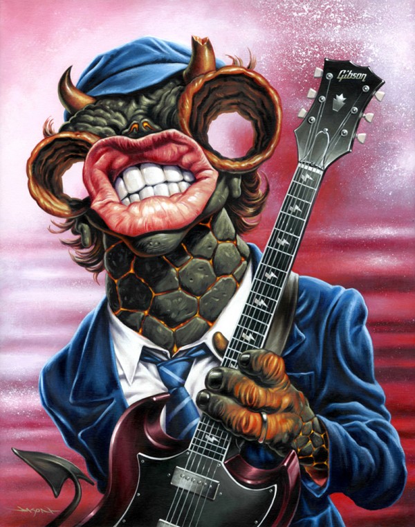 Angus Young monster by Jason Edmiston