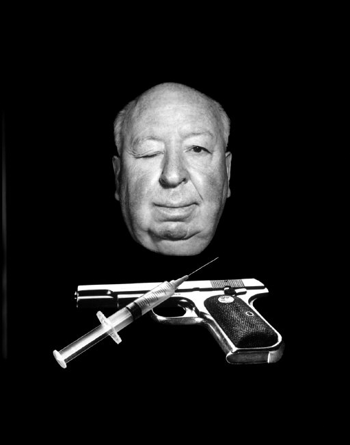 Promo photo for Alfred Hitchcock film Family Plot by Philippe Halsman (1975)
