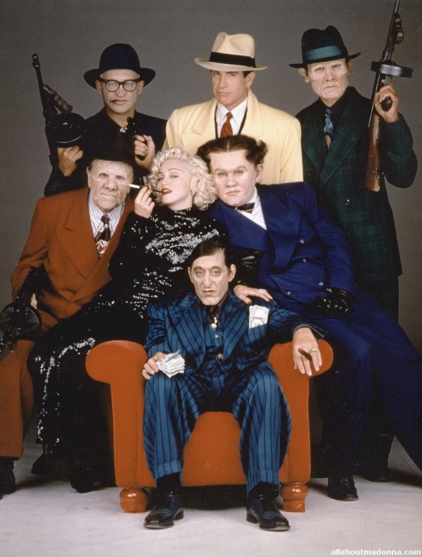 Dick Tracy Promo Photo: Pruneface, Itchy, Dick Tracy, Influence, Flattop, Big Boy Caprice, Breathless Mahoney