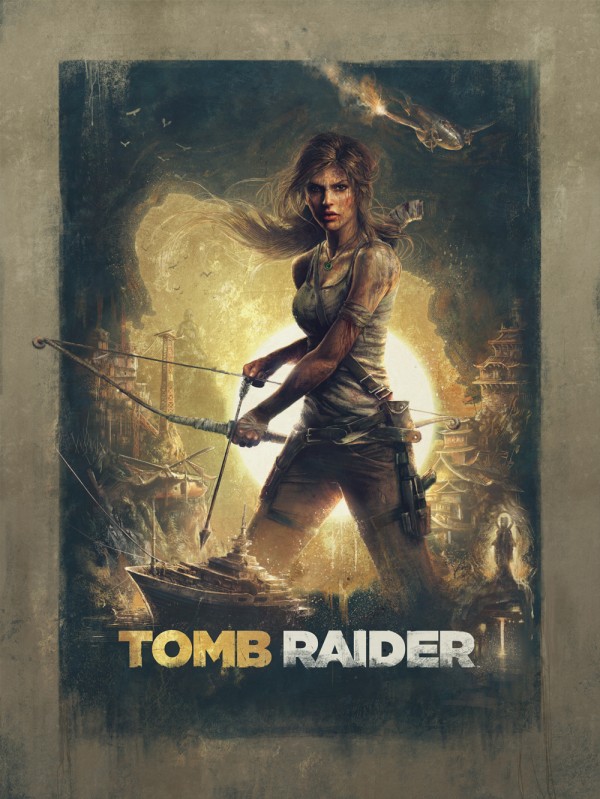 Tomb Raider Official Poster Illustrated by Sam Spratt - Lara Croft, square enix, gaming