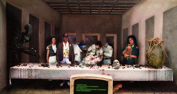 Alien Last Supper Painting - Last Supper of the Nostromo Crew
