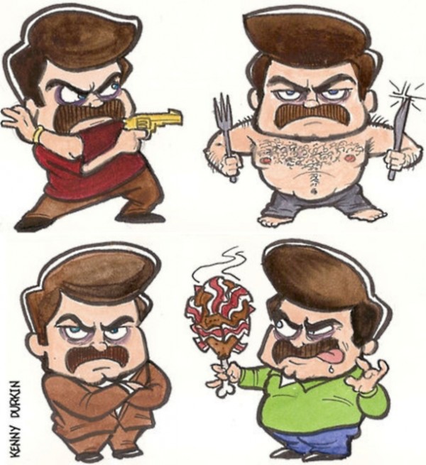 Lil Ron Swanson by Kenny Durkin - Parks and Recreation