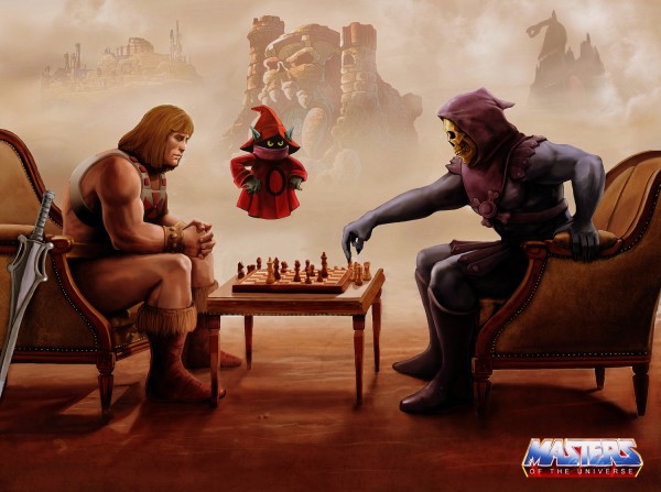He-Man vs Skeletor: Chess Battle for Eternia - masters of the universe art