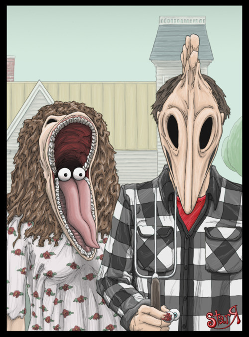 Beetlejuice x American Gothic Mashup by Dick Starr