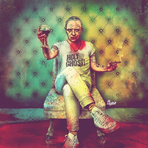 Hipster Hannibal Lecter by Fab Ciraolo