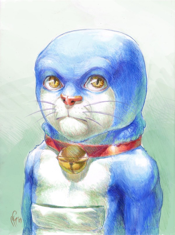 Realistic Doraemon by Marcel P rez Anime Manga Fan Art 