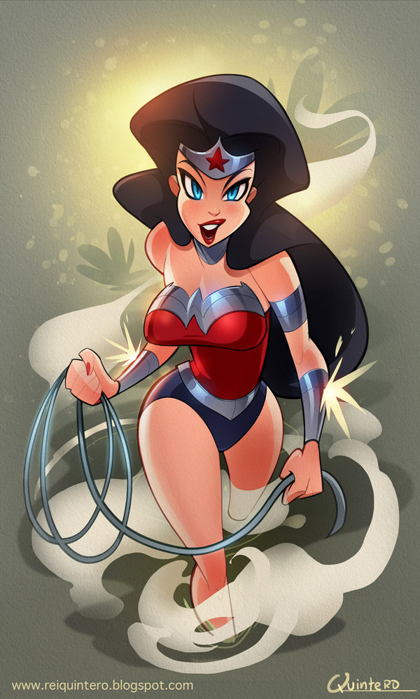 Cartoony Wonder Woman Art By Reinaldo Quintero