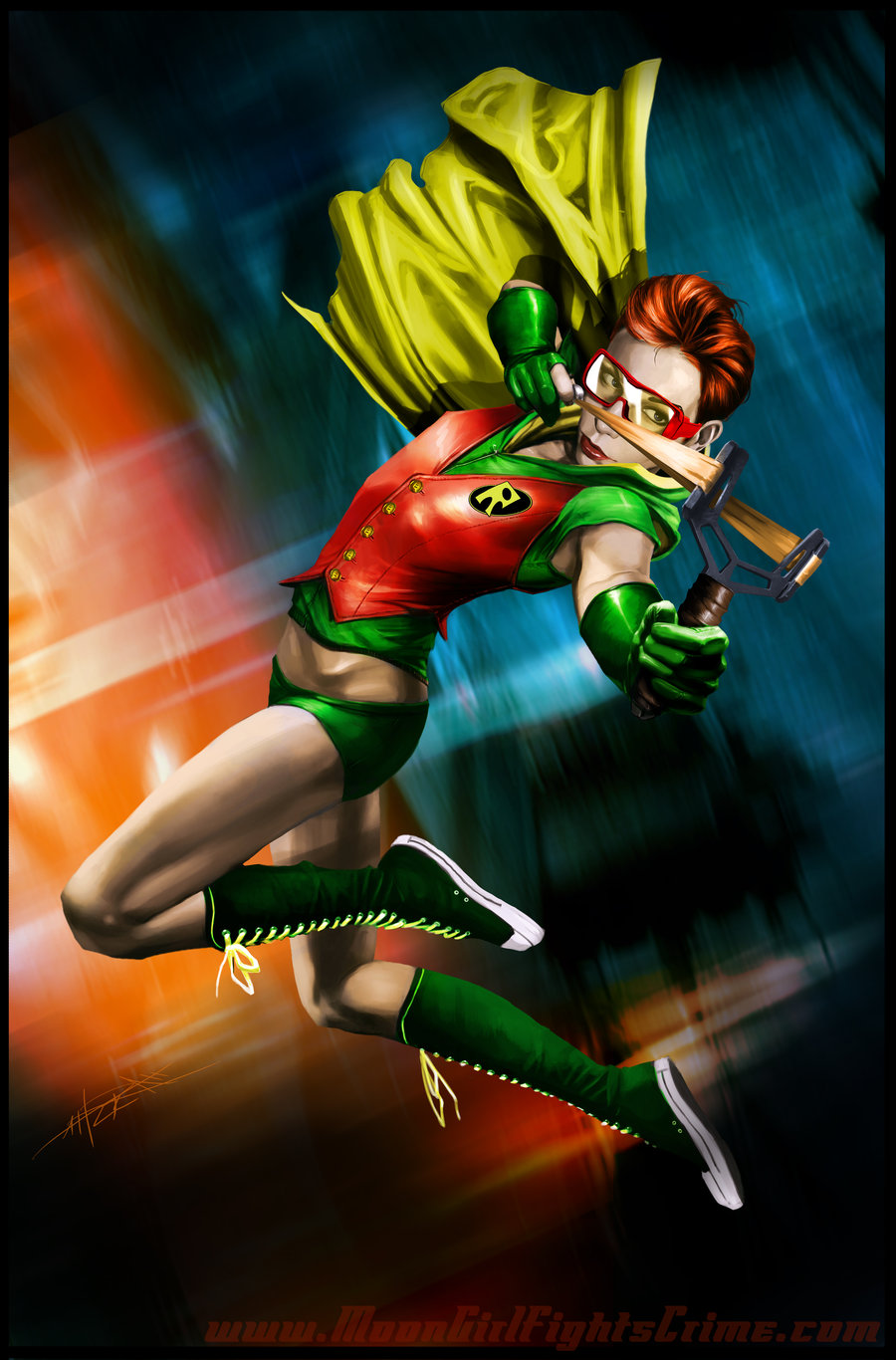 Eyes Slideways: Carrie Kelly as Robin by Rahzzah [Batman Art]