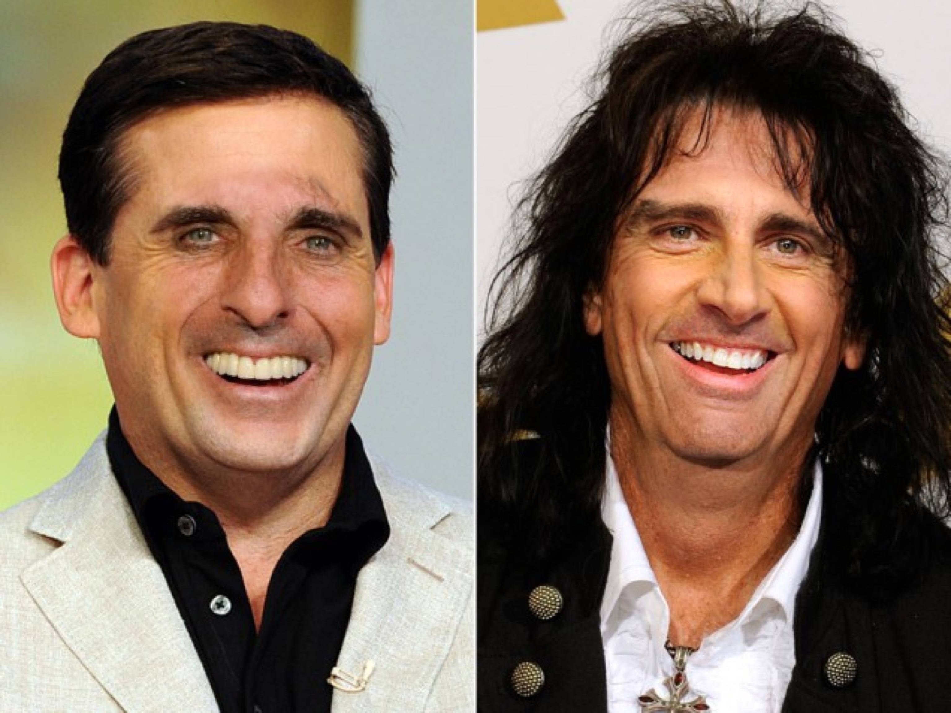 Photo Steve Carell and Alice Cooper Face Swap