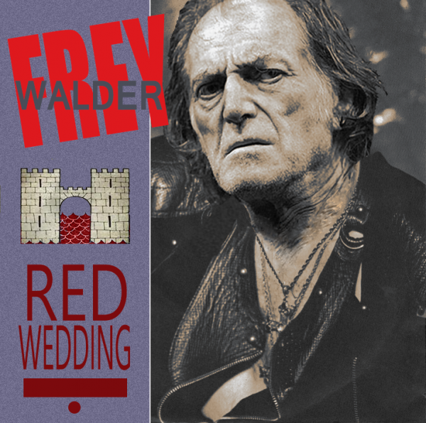 Red Wedding T-Shirt - Game of Thrones x Billy Idol's White Wedding Mashup - Walder Frey (David Bradley)