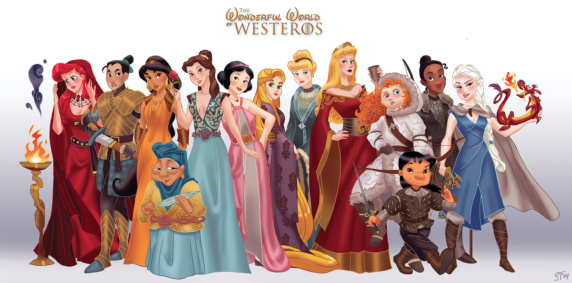 Game of Thrones x Disney Princesses Mashup Art