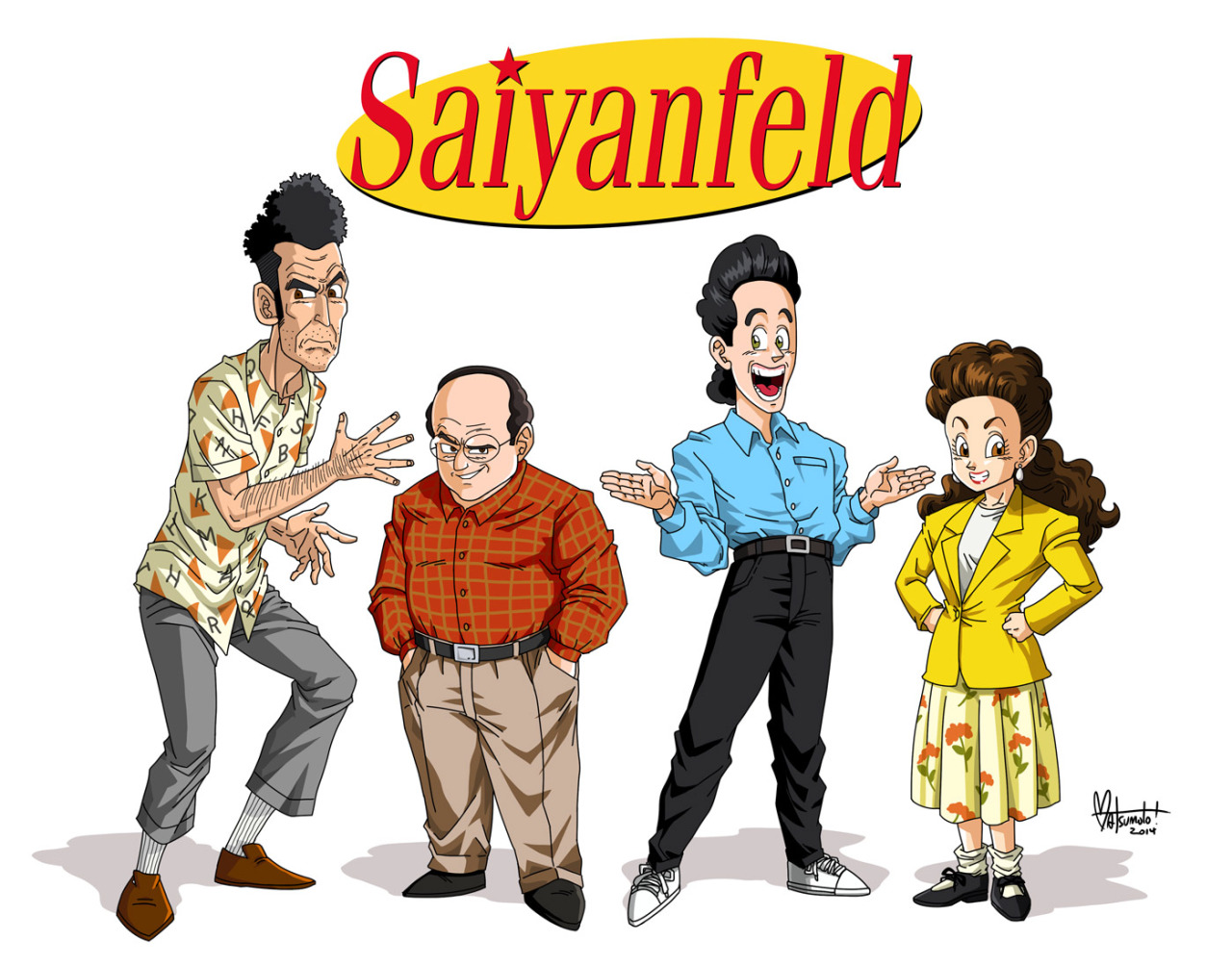 Saiyanfeld: Anime-Style Seinfeld Fanart