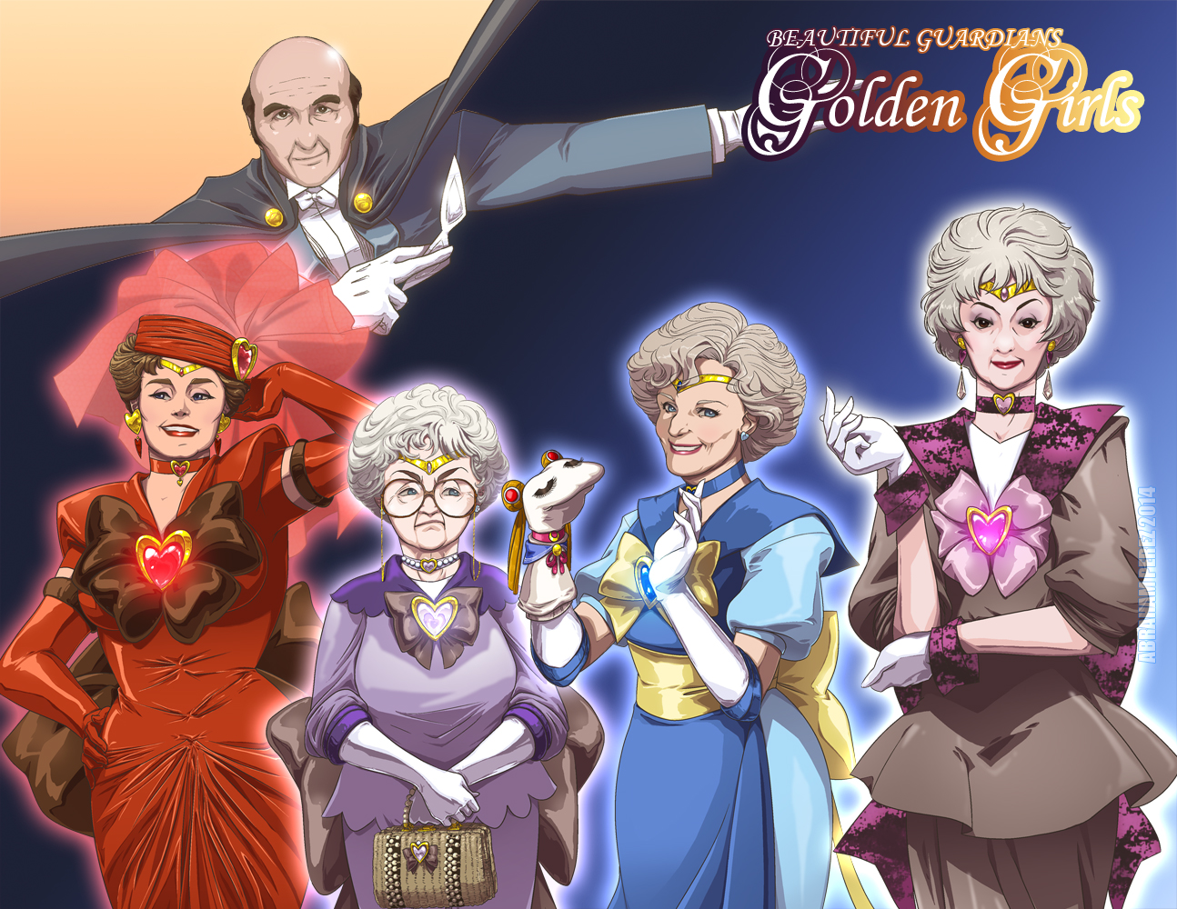 Sailor Moon x Golden Girls Mashup Art