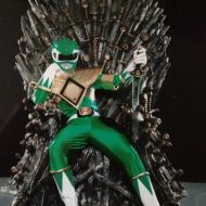 Green Ranger Sitting on the Iron Throne from Game of Thrones - Mighty Morphin Power Rangers - Tommy Oliver