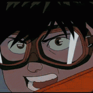 Akira: Kaneda's Motorcycles Comes to a Sliding Stop GIF - Anime, Katsuhiro Otomo