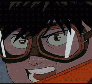 Akira: Kaneda's Motorcycles Comes to a Sliding Stop GIF - Anime, Katsuhiro Otomo