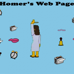 The Simpsons - Homer's Web Page GIF - Dancing Jesus - Computer Wore Menace Shoes