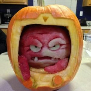 Pumpkin Krang - Halloween, TMNT, Teenage Mutant Ninja Turtles, Jack-O'-Lantern
