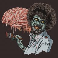 Happy Brains: Bob Ross Zombie Art by ShantyShawn