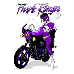 Purple Ranger - Alex Pardee - Prince - Power Rangers Mashup Art