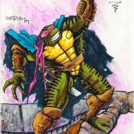 Kirby the Fifth Ninja Turtle by Kevin Eastman - tmnt 4 concept art