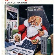 4-Armed Interstellar Santa Claus - Galaxy Vintage Sci-Fi Magazine Cover