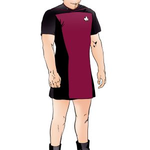 Chief Miles O'Brien (Colm Meaney) in a dress - Star Trek Art by Brandon Bird