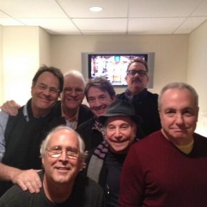 Epic Group Photo: Steve Martin, Chevy Chase, Martin Short, Dan Aykroyd, Tom Hanks, Paul Simon, and Lorne Michaels