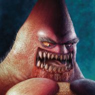 Creepy Realistic Patrick Star by Isaac Montoya Carrasco