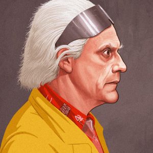 Doc Emmett Brown (Christopher Lloyd) from Back to the Future by Mike Mitchell - Robert Zemeckis