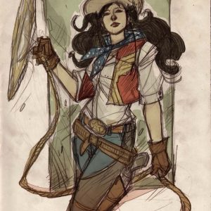 Wild West Wonder Woman by Denis Medri - Western Justice League Redesign