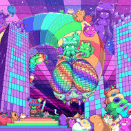 The End - Trippy Pixel Art Animation by Paul Robertson